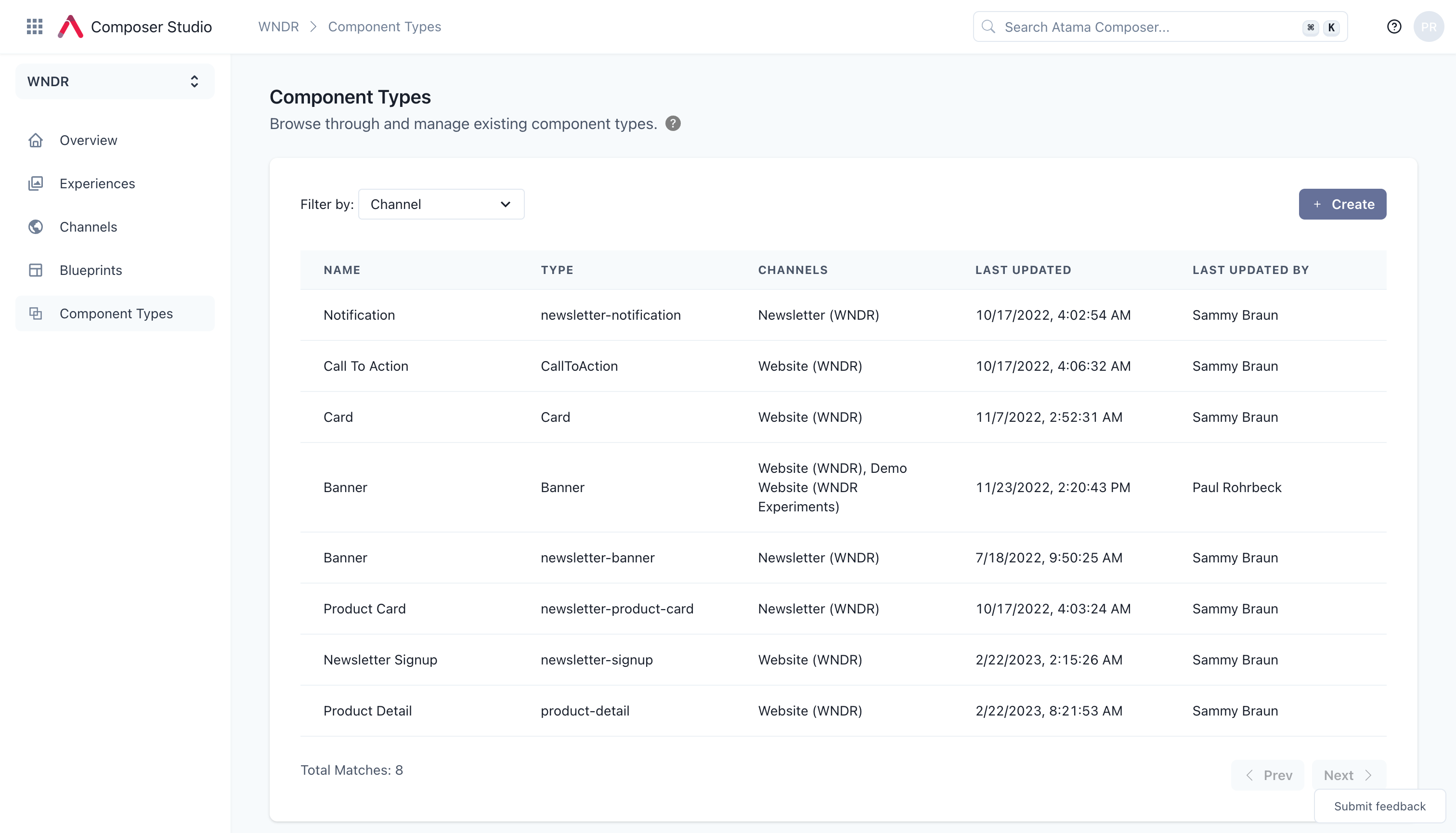 Component types